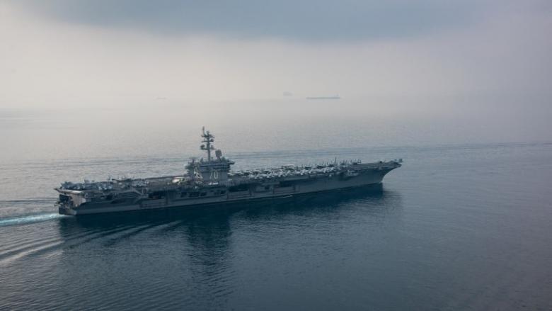 the aircraft carrier uss carl vinson cvn 70 transits the sunda strait april 15 2017 photo reuters