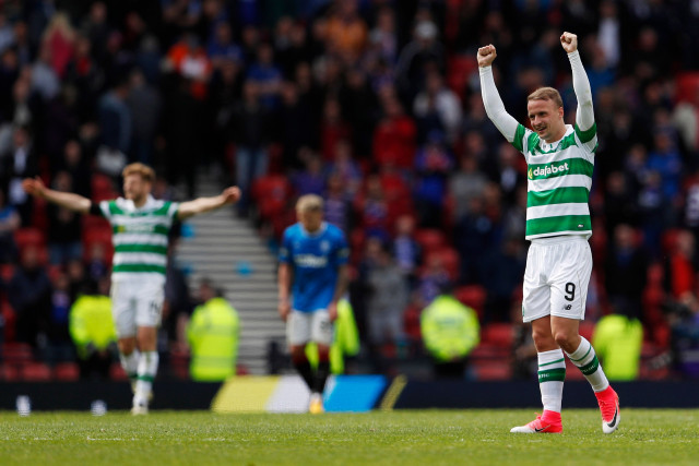 celtic 039 s leigh griffiths and team mates celebrate after the match against rangers on april 23 2017 photo reuters celtic 039 s leigh griffiths and team mates celebrate after the match against rangers on april 23 2017 photo reuters