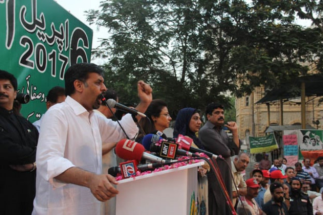 workers and supporters of the psp listen to party leaders addressing the crowd outside karachi press club on sunday the leaders announced a march towards the houses of the rulers of the province on may 14 photo ayesha mir express workers and supporters of the psp listen to party leaders addressing the crowd outside karachi press club on sunday the leaders announced a march towards the houses of the rulers of the province on may 14 photo ayesha mir express