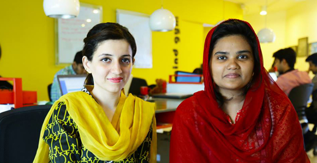 two pakistani female entrepreneurs shanza khan and rabab fatima have recently developed clinical software aimed at assisting people with speech disorders photo facebook nest i o