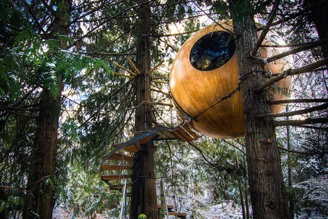 hanging hotel in canada photo free spirit sphere hanging hotel in canada photo free spirit sphere