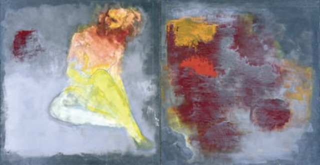 unique display artist sana kazi has played with the medium of dry pigments with wood ashes in wasli in her work photos courtesy sanat gallery