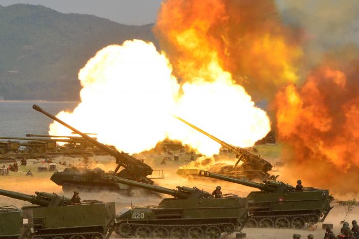 a military drill marking the 85th anniversary of the establishment of the korean people 039 s army kpa is seen in this handout photo by north korea 039 s korean central news agency photo reuters