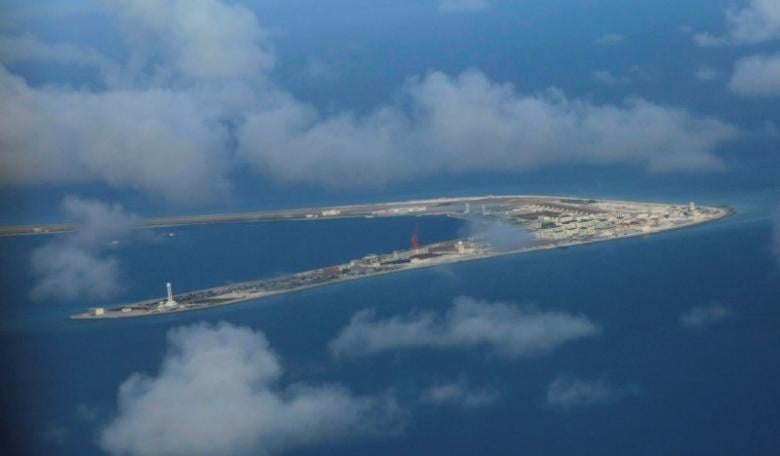 an aerial view of china occupied subi reef at spratly islands in disputed south china sea april 21 2017 photo reuters