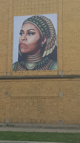 the painting drawn in a neighbourhood where michelle lived as a child apparently seemed inoffensive but sparked allegations of plagiarism on chicago artist chris devins photo twitter the painting drawn in a neighbourhood where michelle lived as a child apparently seemed inoffensive but sparked allegations of plagiarism on chicago artist chris devins photo twitter