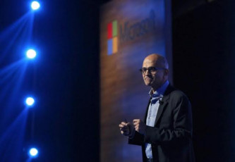 microsoft ceo satya nadella speaks at the future decoded conference in mumbai india photo reuters