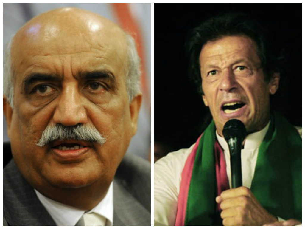 pti chief imran khan and opposition leader khursheed shah reject prime minister office 039 s notice on dawn leaks photos express