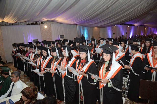 graduating doctors and dentists take oath at the convocation ceremony which took place at palpa club saturday evening photo mohammad noman