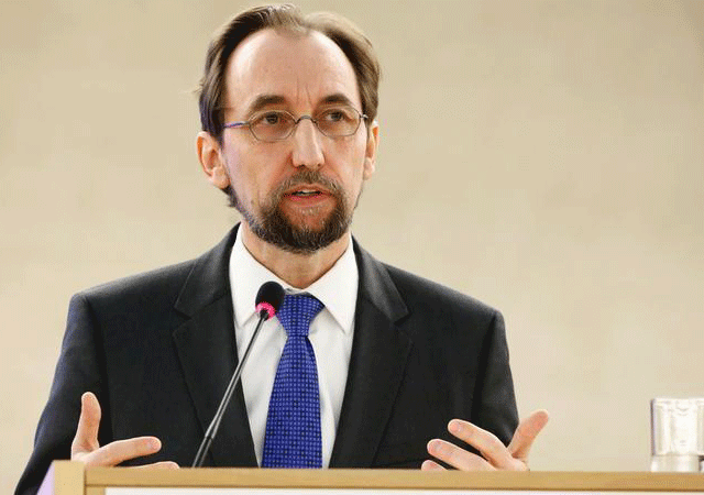 zeid ra 039 ad al hussein un high commissioner for human rights attends the 34th session of the human rights council at the european headquarters of the united nations in geneva switzerland february 27 2017 photo reuters