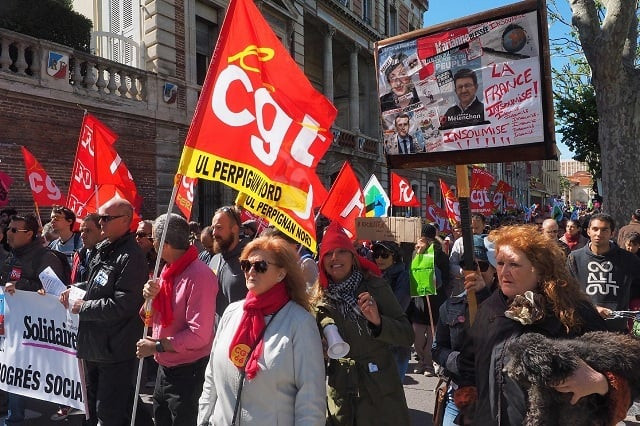 protesters march in the annual may day workers 039 rally in france photo afp protesters march in the annual may day workers 039 rally in france photo afp