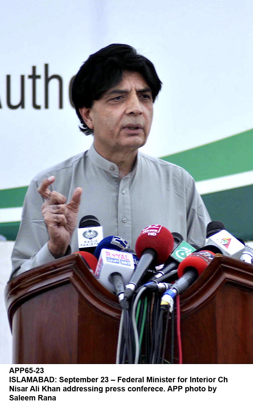 police say the terrorists intended to target the labour day rally where interior minister chaudhry nisar was scheduled to speak photo app