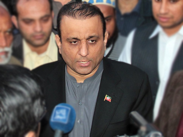 pti punjab central president abdul aleem khan speaking to the media photo online