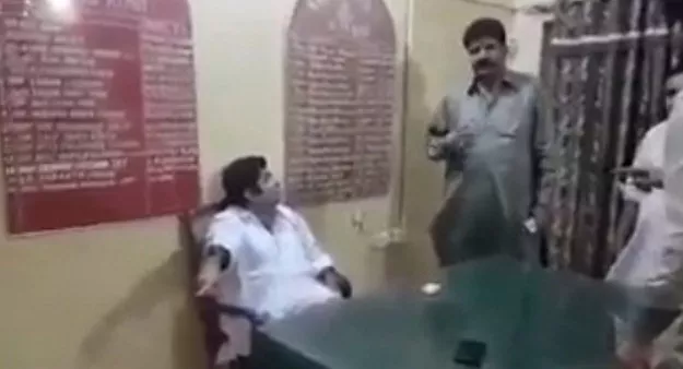 pti leader nawab zaid talpur seen admonishing the umerkot sho in the video photo twitter pti leader nawab zaid talpur seen admonishing the umerkot sho in the video photo twitter