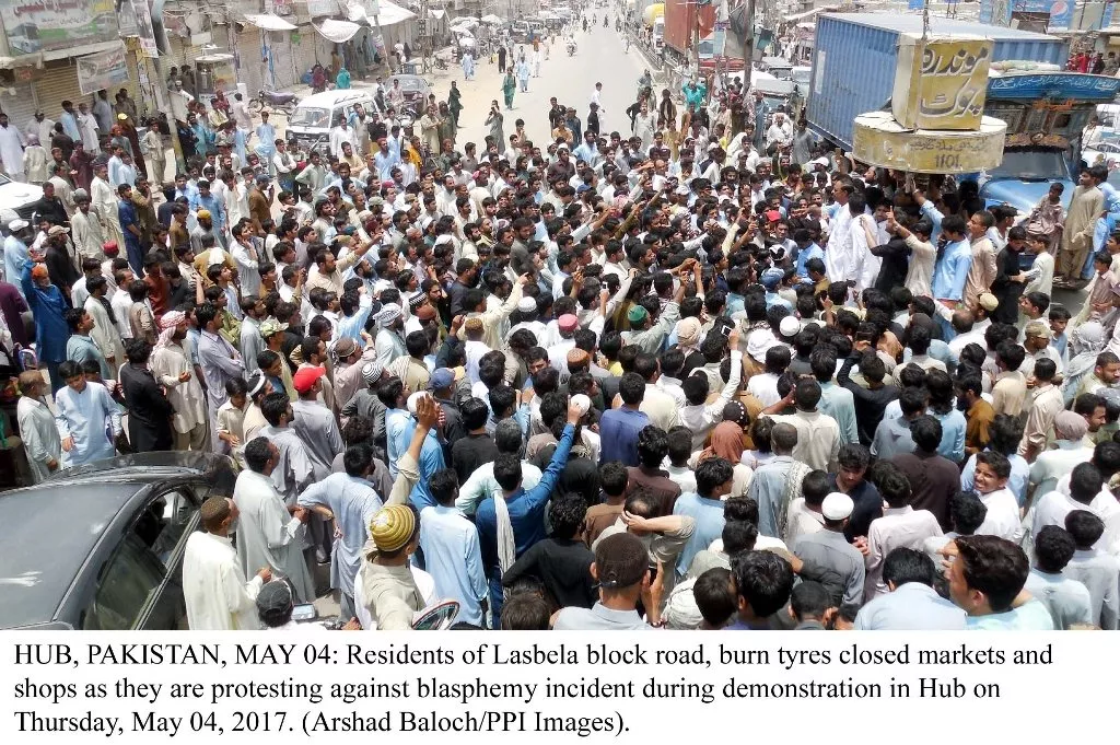 residents of lasbela protest against blasphemy incident in hub on may 4 2017 photo ppi residents of lasbela protest against blasphemy incident in hub on may 4 2017 photo ppi