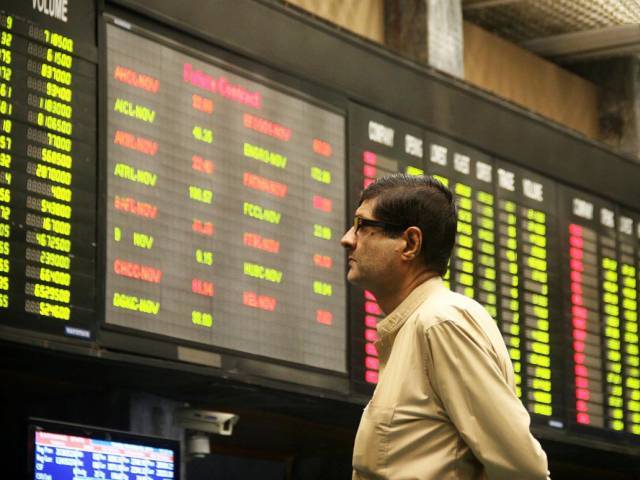 kse 100 share index rises 678 50 points to end at 49 283 64 photo file