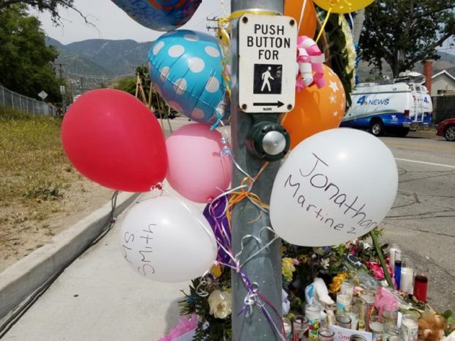 a makeshift memorial is created near the north park elementary school following a classroom shooting on monday in san bernardino california us photo reuters
