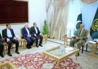 iran foreign minister abbas araghchi holds a meeting with prime minister shehbaz sharif in islamabad on saturday radio pakistan