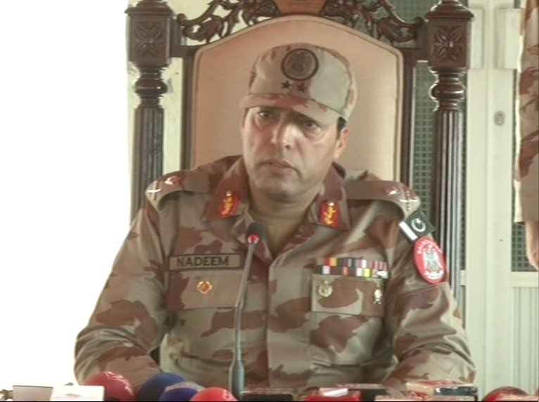 maj gen nadeem ahmed says pakistan targeted afghan security check posts killing 50 people photo screen grab