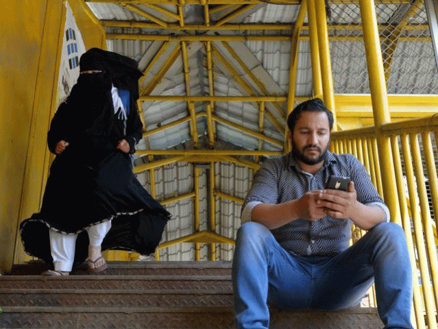 several pakistani and saudi channels went off the air in most parts of the disputed valley on sunday photo afp file