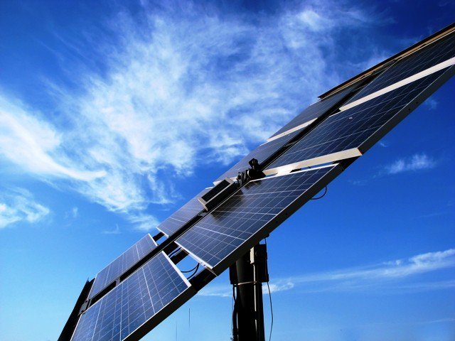 solar energy is clean environment friendly and renewable and also provides benefit of carbon credits stock image