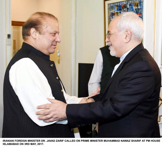 in this file photo prime minister nawaz sharif meets iranian foreign minister javad zarif at the pm house in islamabad photo pid in this file photo prime minister nawaz sharif meets iranian foreign minister javad zarif at the pm house in islamabad photo pid