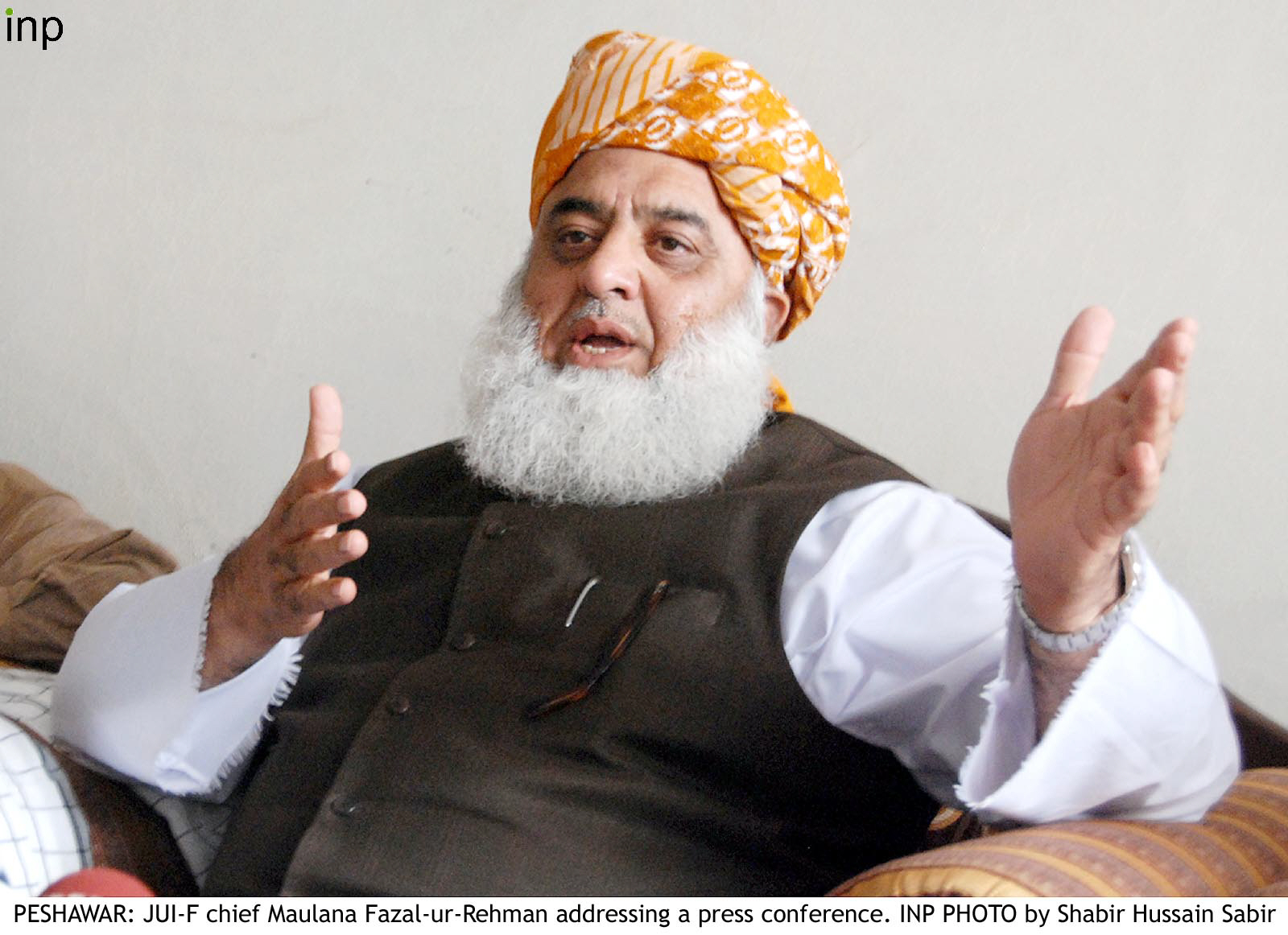 jui f chief maulana fazlur rehman says as as he had rejected the offer the k p government failed miserably in achieving its goals photo inp file