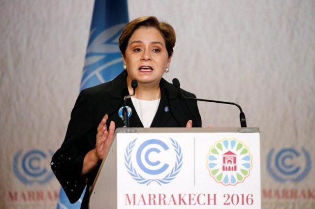 executive secretary of the un framework convention on climate change patricia espinosa speaks during the opening of the un climate change conference 2016 cop22 in marrakech morocco november 7 2016 photo reuters