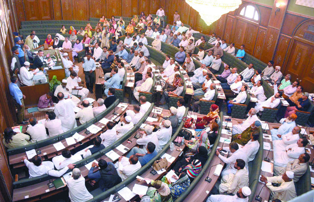 a resolution asking the government to nationalise the k electric was submitted by jamaat e islami on tuesday photo mohammad azeem express