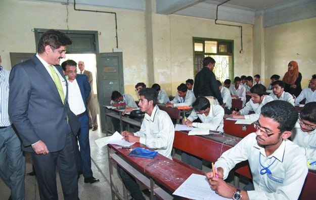 sindh cm pays surprise visit to two examination centres