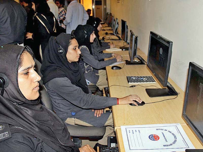 police officials being trained at one of the e learning centres photo app