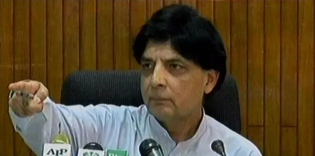 federal minister for interior chaudhry nisar ali khan addressing a press conference in islamabad on thursday may 11 2017 express news screengrab federal minister for interior chaudhry nisar ali khan addressing a press conference in islamabad on thursday may 11 2017 express news screengrab