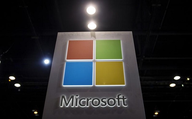 the microsoft logo is seen as part of a display at the microsoft ignite technology conference in chicago illinois may 4 2015 photo reuters