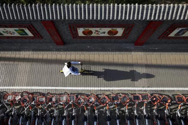 a woman rides an ofo 039 s shared bike past mobike 039 s shared bikes in beijing 039 s central business area china april 21 2017 picture taken april 21 2017 photo reuters a woman rides an ofo 039 s shared bike past mobike 039 s shared bikes in beijing 039 s central business area china april 21 2017 picture taken april 21 2017 photo reuters