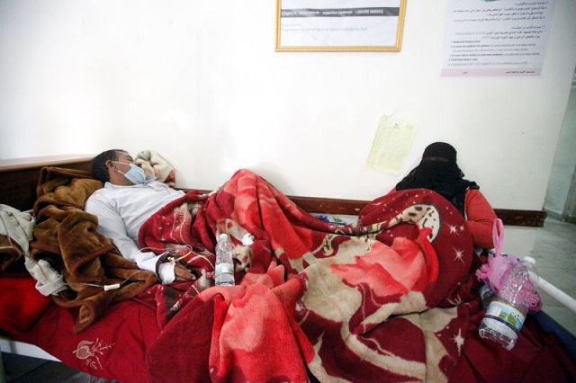 a man and his wife infected with cholera lie on a bed at a hospital in sanaa yemen may 12 2017 reuters