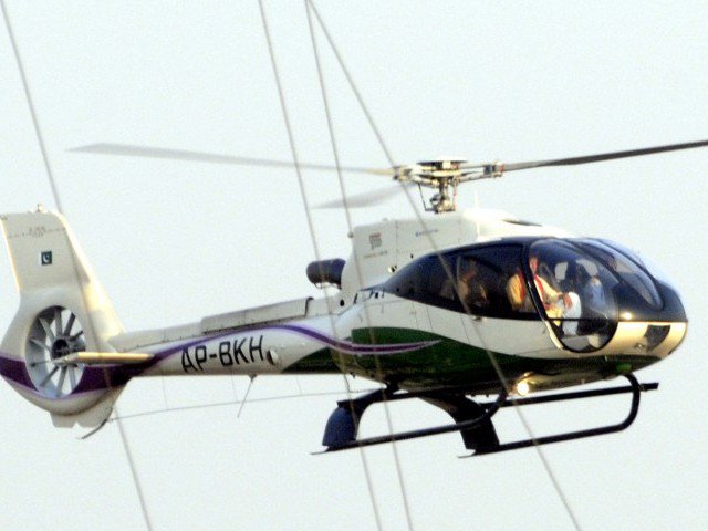 k p govt uses helicopter as a taxi service