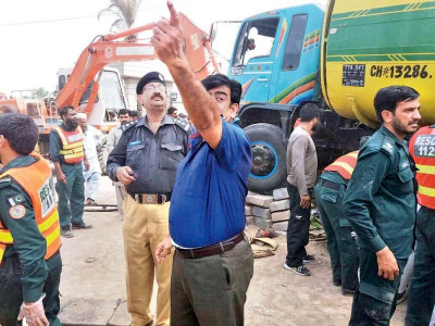 tragedy in multan four schoolchildren driver killed as tanker crushes van