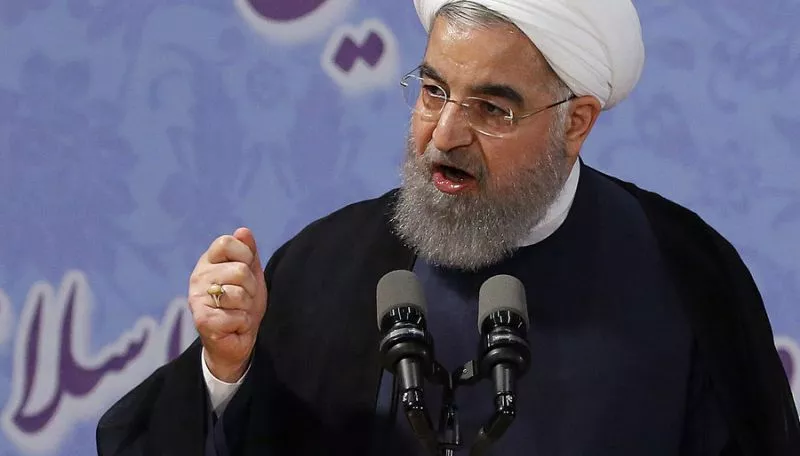 iranian president hassan rouhani delivers a speech after registerimg to run for re election at the interior ministry in the capital tehran photo afp iranian president hassan rouhani delivers a speech after registerimg to run for re election at the interior ministry in the capital tehran photo afp