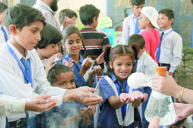 through various sessions the children learnt mathematics with the help of cards boxes abacus and simple calculations photo ayesha mir express