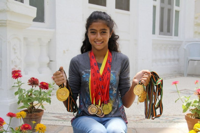 could this 12 year old girl be pakistan s swimming legend in the future