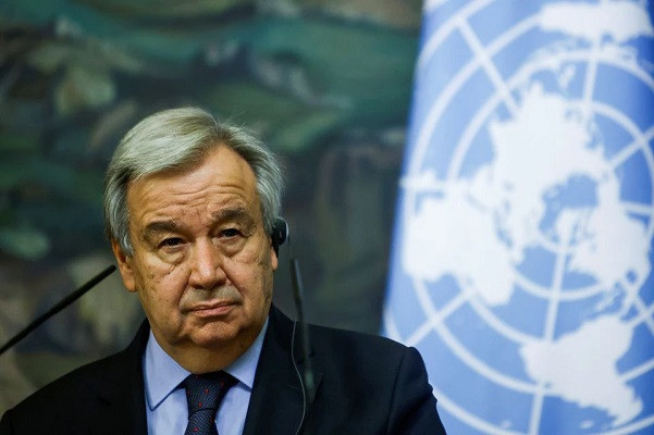 un secretary general antonio guterres attends a news conference following talks with russian foreign minister sergei lavrov in moscow russia photo reuters