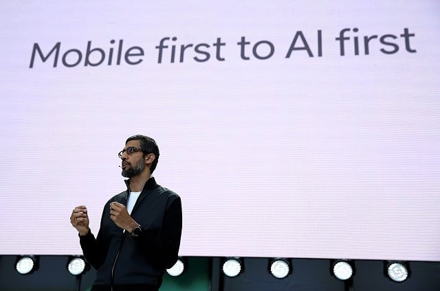 google ceo sundar pichai delivers the keynote address at the google i o 2017 conference at shoreline amphitheater on may 17 2017 in mountain view california the three day conference will highlight innovations including google assistant photo afp google ceo sundar pichai delivers the keynote address at the google i o 2017 conference at shoreline amphitheater on may 17 2017 in mountain view california the three day conference will highlight innovations including google assistant photo afp