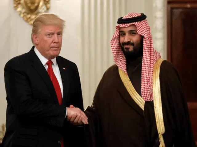 us president donald trump and saudi deputy crown prince and minister of defence mohammed bin salman meet at the white house in washington us march 14 2017 photo reuters us president donald trump and saudi deputy crown prince and minister of defence mohammed bin salman meet at the white house in washington us march 14 2017 photo reuters
