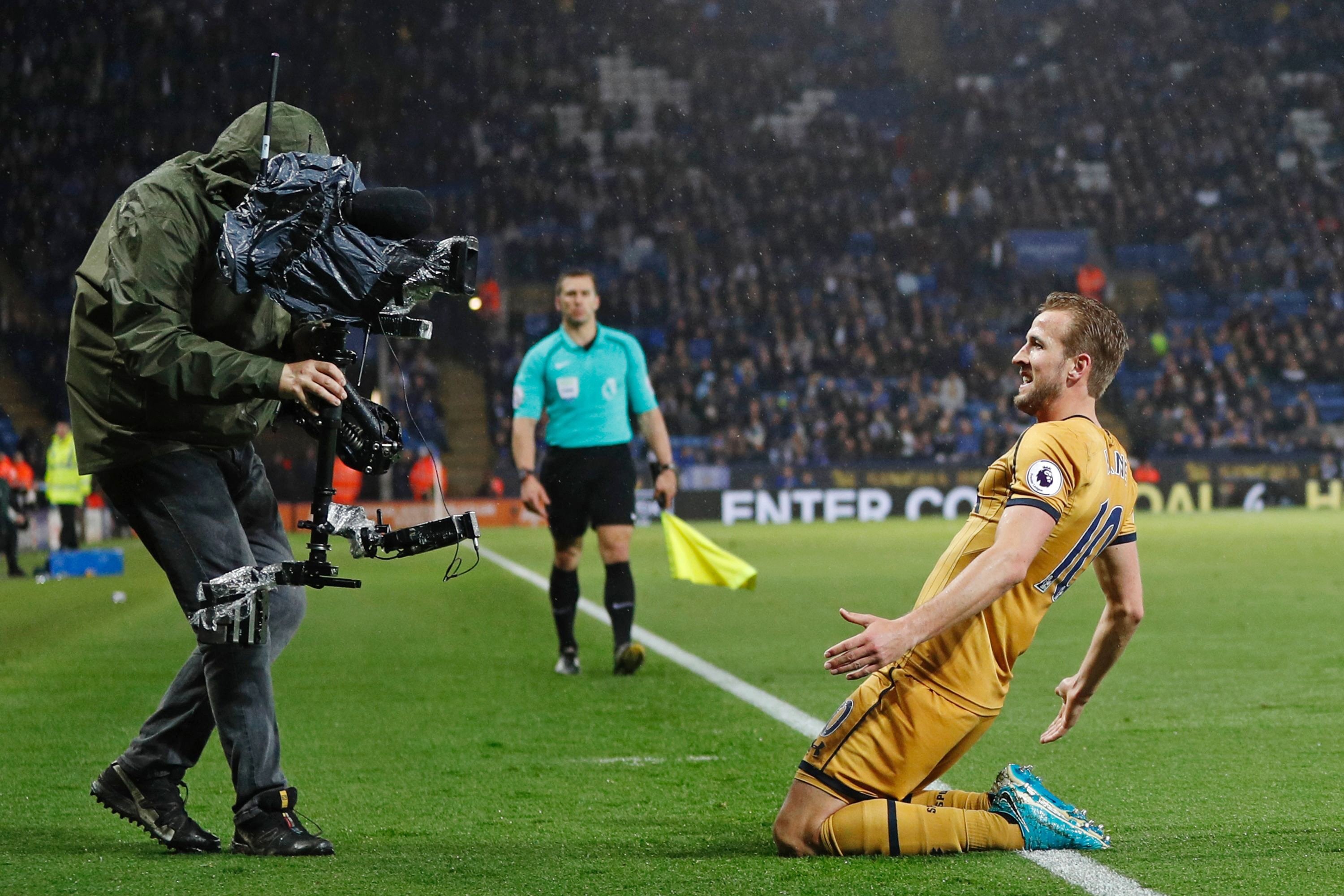 kane is hunting the league 039 s golden boot as he moved to the top of the scoring charts with 26 goals photo afp