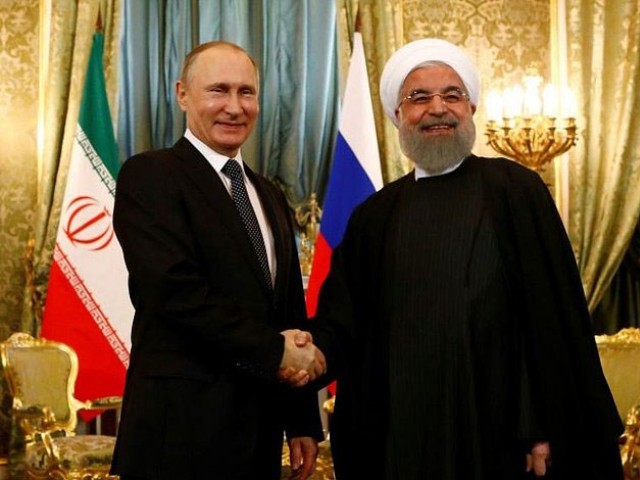 hassan rouhani and vladimir putin seen together photo afp