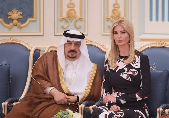 ivanka trump is seen at a ceremony where her father us president donald trump received the order of abdulazizal saud medal from saudi arabia 039 s king salman bin abdulaziz al saud at the saudi royal court in riyadh on may 20 2017 photo afp ivanka trump is seen at a ceremony where her father us president donald trump received the order of abdulazizal saud medal from saudi arabia 039 s king salman bin abdulaziz al saud at the saudi royal court in riyadh on may 20 2017 photo afp