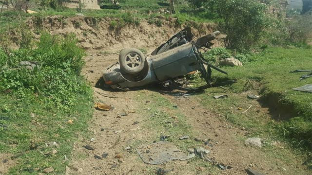 the targeted ied attack occurred near the vehicle of peace committee workers photo express the targeted ied attack occurred near the vehicle of peace committee workers photo express
