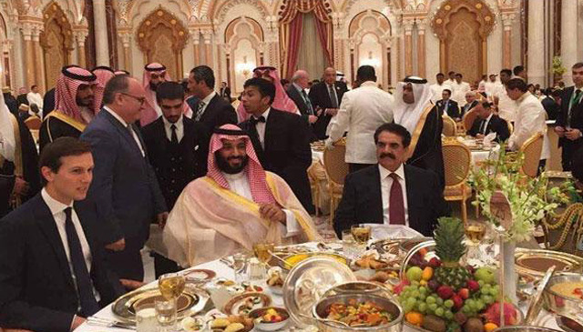 raheel sharif dines with trump s son in law saudi prince