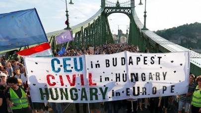 hungarians march against crackdown on universities ngos hungarians march against crackdown on universities ngos