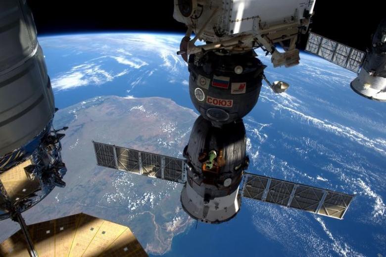 a nasa image shows the international space station as it flew over madagascar photo reuters