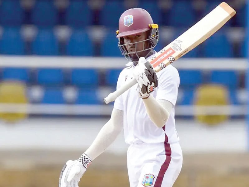 alick athanaze celebrates his half century against south africa photo afp